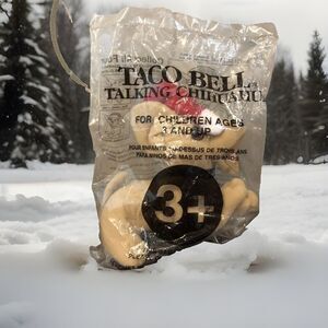 Taco Bell Chihuahua Plush Dog Santa Hat Christmas Feliz Navidad Stuffed Toy Vtg